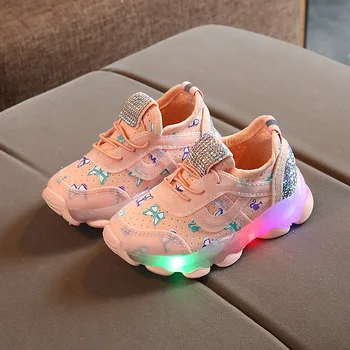 

davidyue tenis led infant kids shoes for girls boys luminous children baby sneakers casual flat running led glowing sneakres