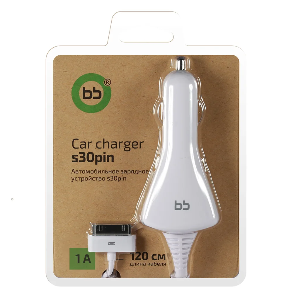 Автомобильное зарядное устройство BB 004-001, USB, прочное, надежное зу,белый