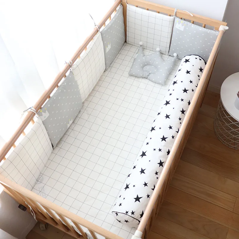 Детский бампер для новорожденных хлопок мягкие наугольники в кроватку для украшение детской комнаты супер толстый защита для кроватки для