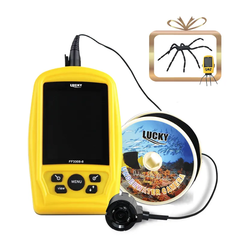 LUCKY Portable Underwater Fishing & Inspection Camera System CMD sensor 3.5 inch TFT RGB Monitor Fish Sea 20M Cable FF3308-8