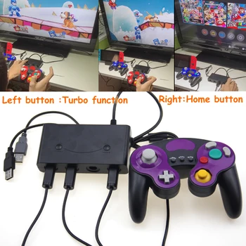 

2019 For Gamecube Adapter 3 in 1 GC to PC for Switch Gamecube Controller Adapter Converter PC USB for Nintendo
