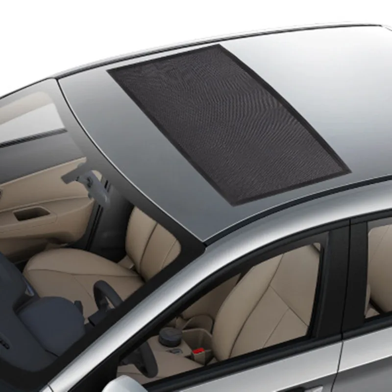 

1Pc Car Sun Shade Cover Magnets Car Auto Sunroof Curtain Mesh Car Screens Anti-mosquito Dustproof UV Protection Shield Visor