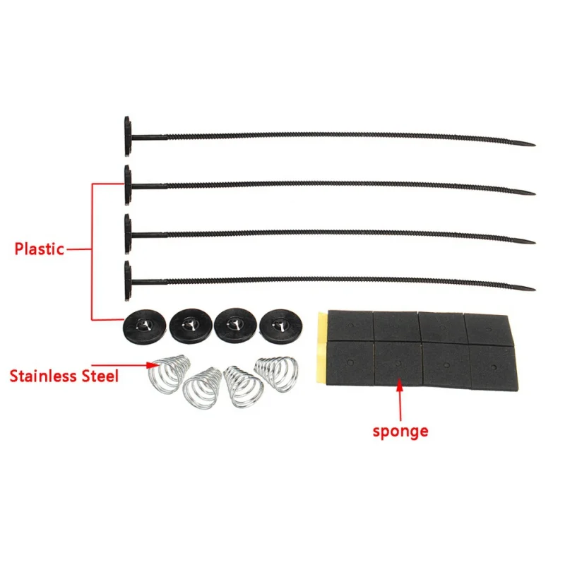 3 Set Plastic Universal Radiator Mount Mounting Kit Electric Fan Tie Straps