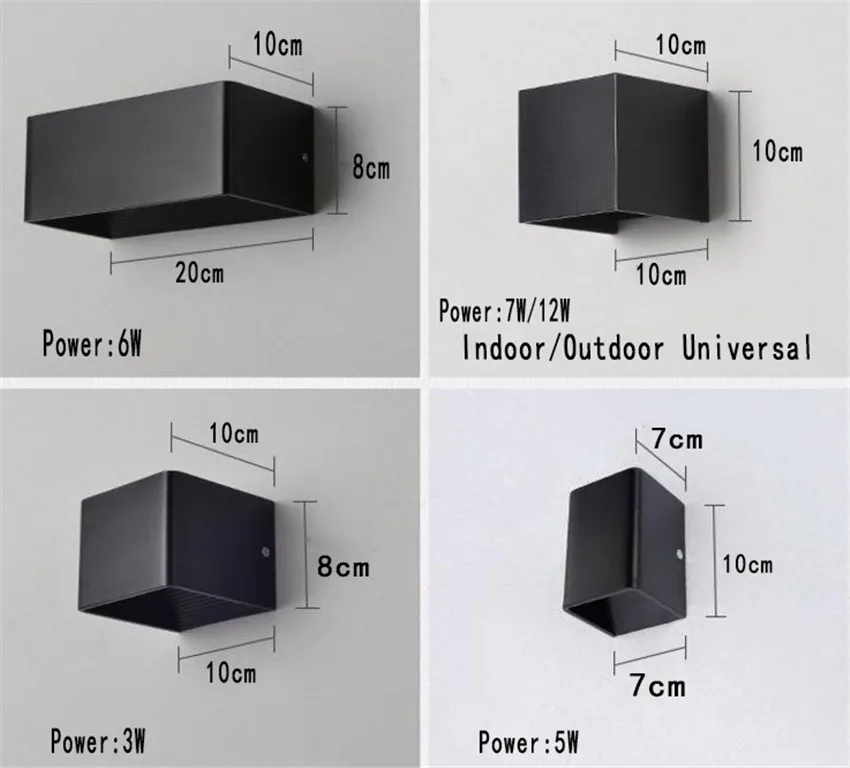 LED Wall Lamp Square LED Aluminium Wall Light Bedside Room Bedroom Home Lighting Indoor Decoration Indoor Wall Lamps NR-88