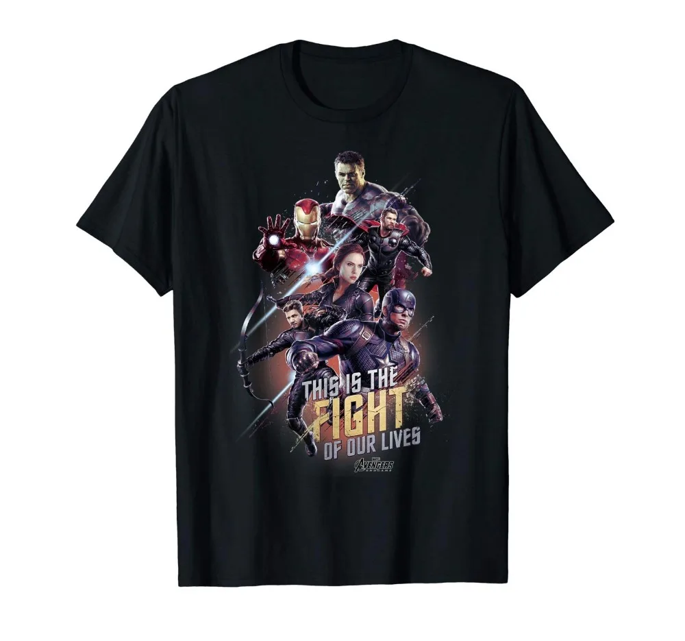 

Avengers Endgame Fight of Our Lives Graphic T-Shirt 2019 Fashion Solid Color Men Sleeveless T Shirt