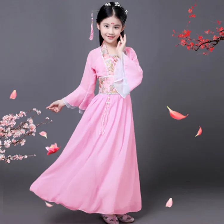 

girls traditional ancient chinese costume chinese traditional tang hanfu dress child clothing cosplay fairy dance kids children