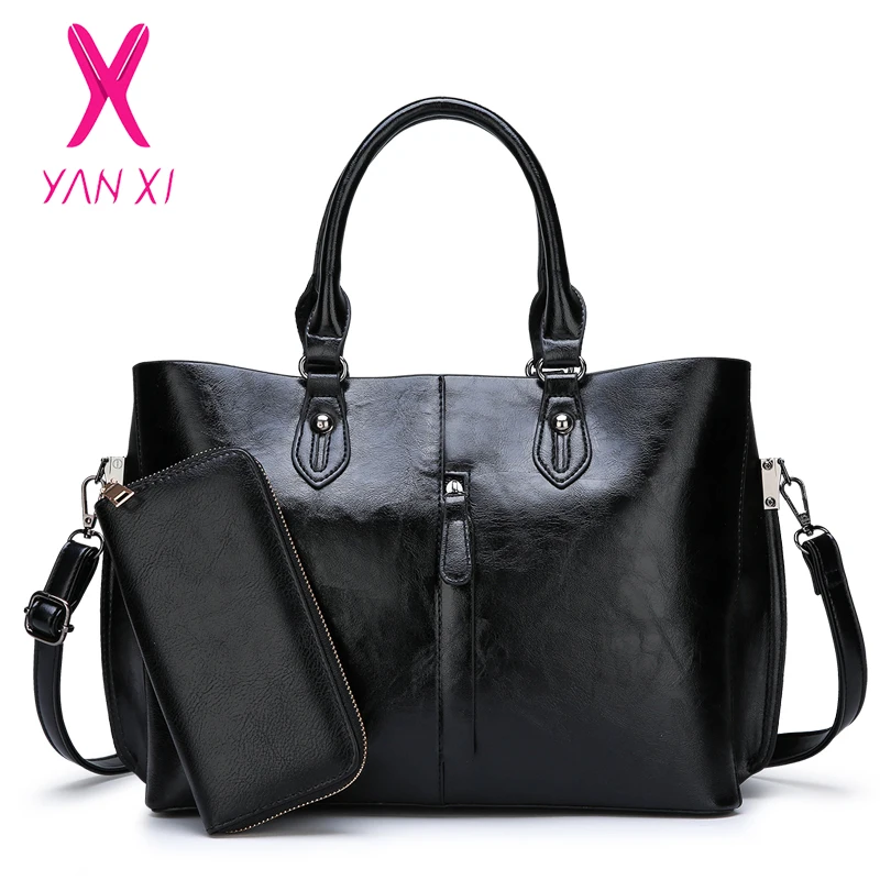 عالية الجودة حقائب مع محفظة للنساء الرجعية حقيبة كتف مصمم الإناث أعلى-حقائب بيد أزياء كبير حمل حقيبة محفظة للسيدات