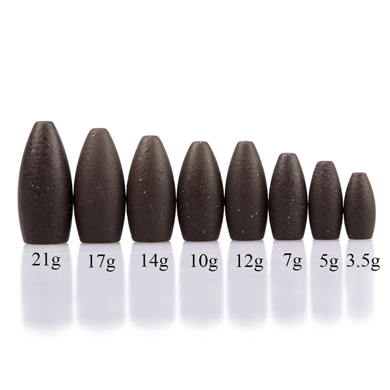 

1pcs Fishing Sinker Lure Tungsten Bullet Flipping Weight And Worm Weight Fishing Accessory 3.5/5/7/10/12/14/17/21g