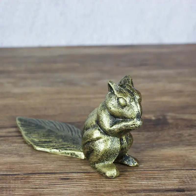 Handmade Antique Gold Cute Bird Cat Dog Frog Pig Squirrel Animal Figurines Designs Cast Iron Metal Floor Door Stop Aliexpress