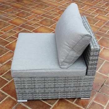 

Patio Combination Cushioned PE Wicker Sofa Furniture Set Outdoor Patio Furniture One Seat Garden Sofas HW53781C
