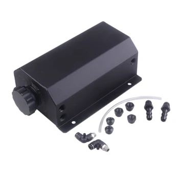 

2L Aluminum Alloy Engine Fuel Tank Oil Breathable Pot Exhaust Filter Tank Universal Car Accessories