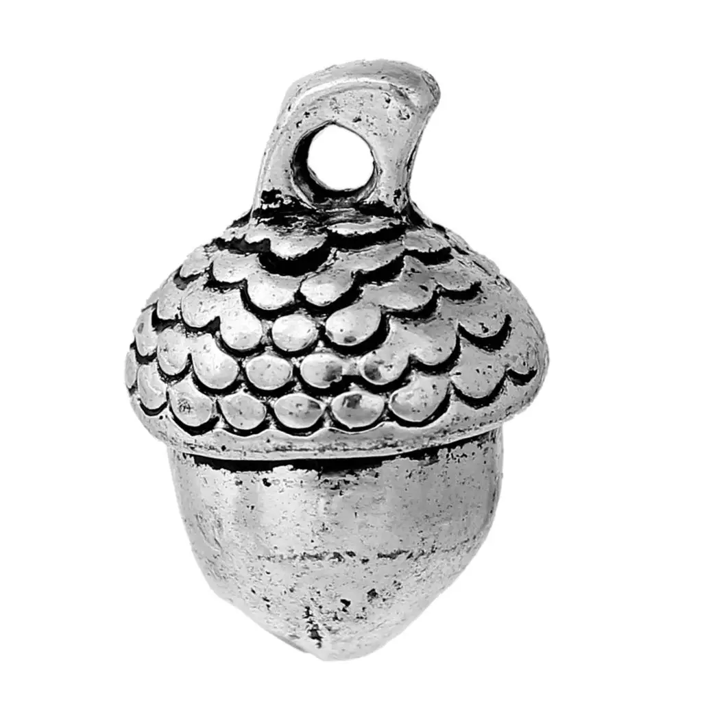 

DoreenBeads Charm Pendants Acorn antique silver color 15mm(5/8")x 10mm(3/8"),30 PCs