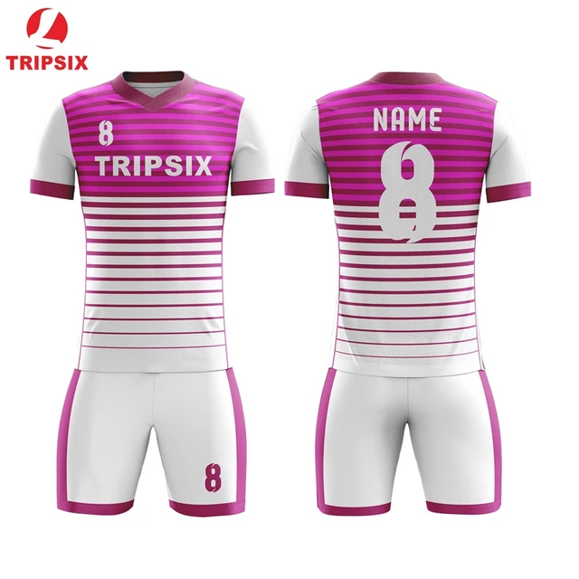 Custom Soccer Uniform Jersey Pink White-Black Sublimation Fade -  Personalized Your Name, Number, Logo