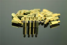 DIY HIFI Single Head Screw Column Six Angle Copper Stud Isolation Column M3*31+6~M3*50+6~M3*60+6mm Free Shipping