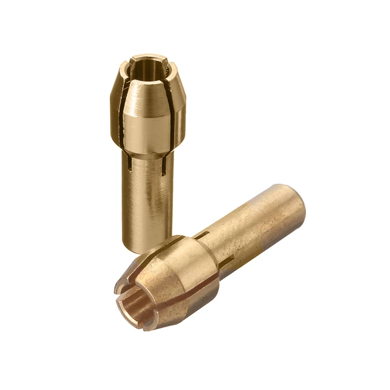 10Pcs Mini Drill Brass Copper Collet Chuck 0.5-3.2mm 4.3mm Shank With Screw Nut for Dremel Rotary Tool Mini Tools Dropshipping