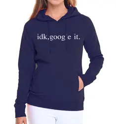 2019 женские розовые бренд костюм ИДК google это забавные толстовки с капюшоном модная одежда с длинным рукавом флис пуловеры femme Толстовка в
