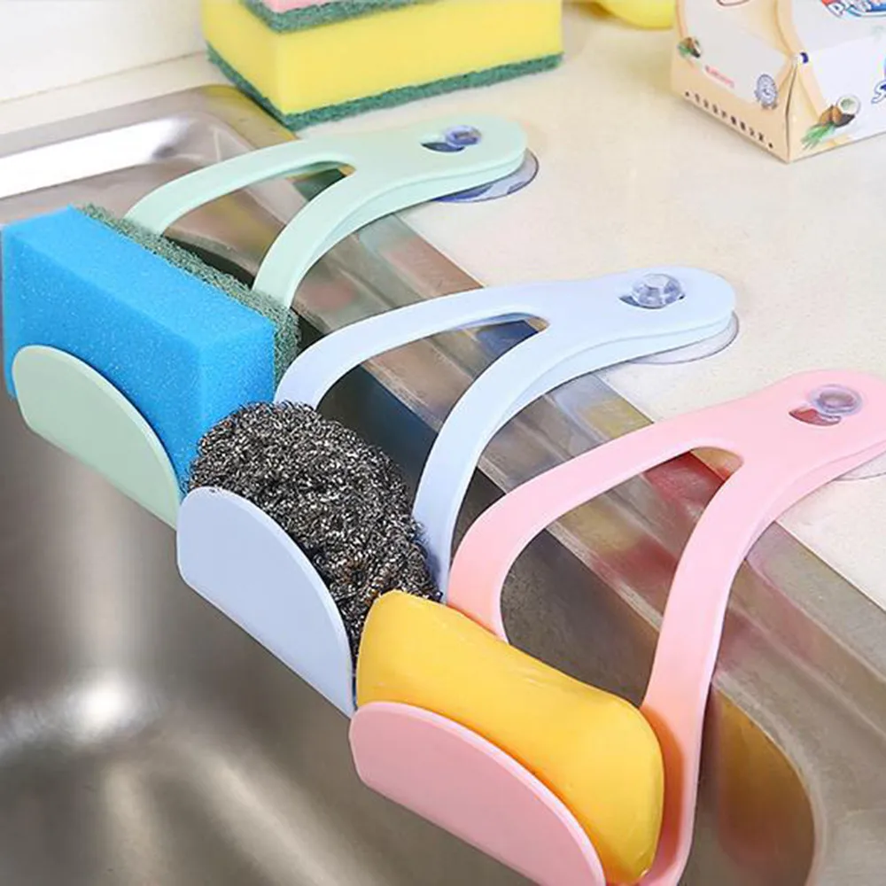 

2018 New Dish Cloths Rack Suction Sponge Holder Clip Rag Storage Rack #NE1107
