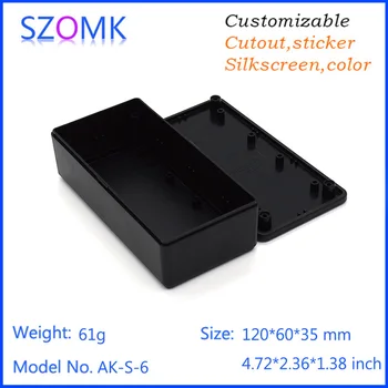 

free shipping abs plastic enclosure for electronics project box (1 pc) 120*60*35mm szomk control enclosure diy box gps tracker