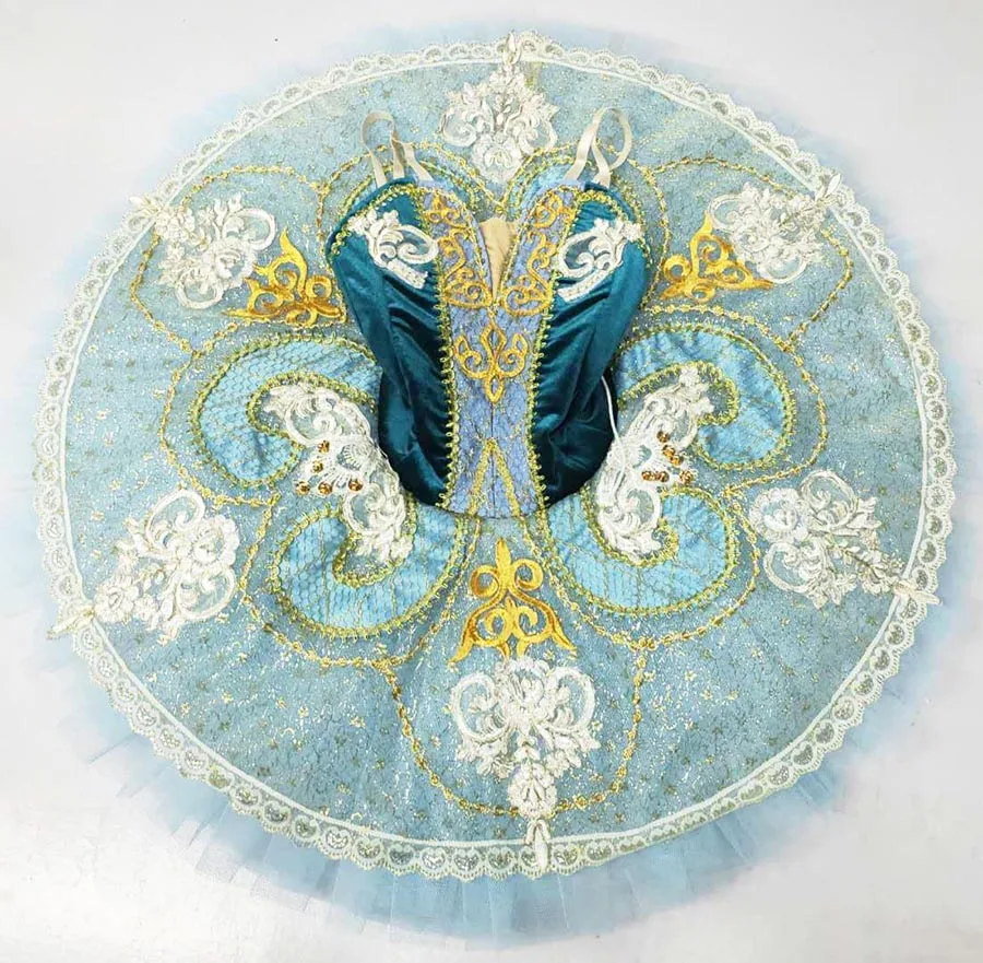 

Professional ballet tutu Green Velvet for women girls swan lake Pancake platter tutu blue for ballerina kids adult The Talisman