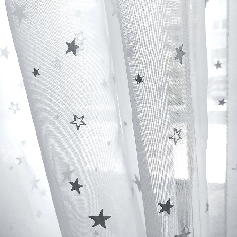 White Star Sheer Curtains For The Living Room