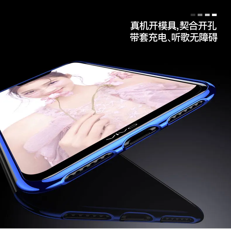 For VIVO V15 Pro Case Soft Silicone Slim plating transparent Protect Back cover case For vivo v15 v15pro full cover phone shell