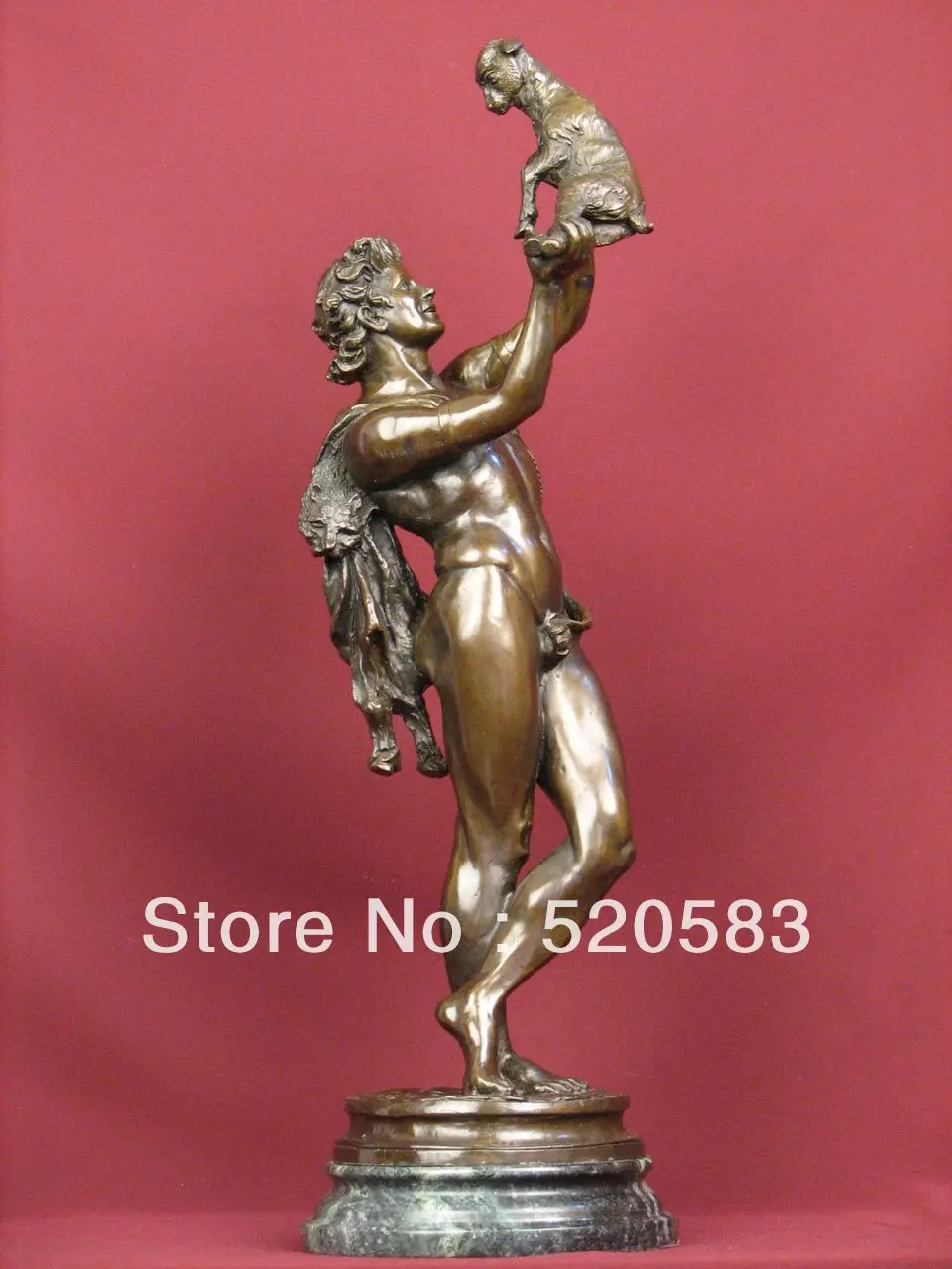 

SIGNED BRONZE SCULPTURE MYTHOLOGY NUDE MALE BACCHUS STATUE LIMITED EDITION
