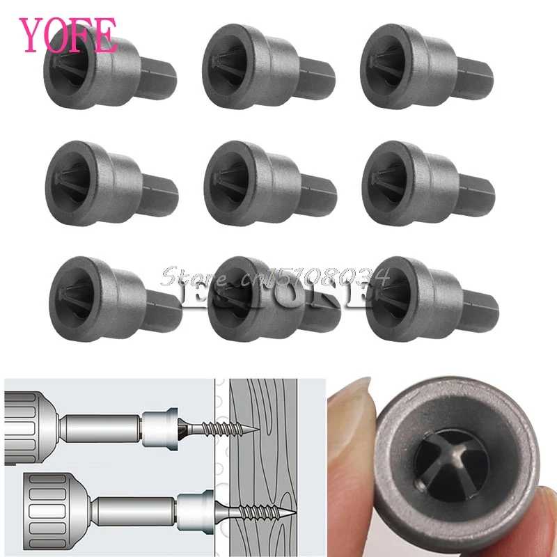 10Pcs PH2 25mm Dimpler Drilling Bits For Drywall Plasterboard Vanadium