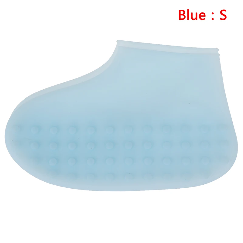 1 пара S/M/L многоразовое нескользящее покрытие на обувь от дождя Водонепроницаемые силиконовые Бахилы для обуви походная обувь аксессуары - Цвет: Blue S