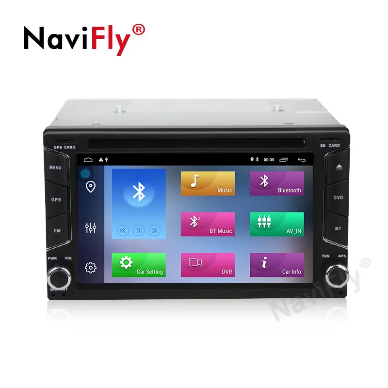 NaviFly 32G ROM 2din автомобильный Радио dvd плеер цифровой сенсорный экран Android9.1