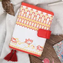 Kinbor китайский Стиль кисточкой личный дневник Тетрадь ткань A6 офис планировщик Записные книжки путешествия журнал школьные канцелярские принадлежности