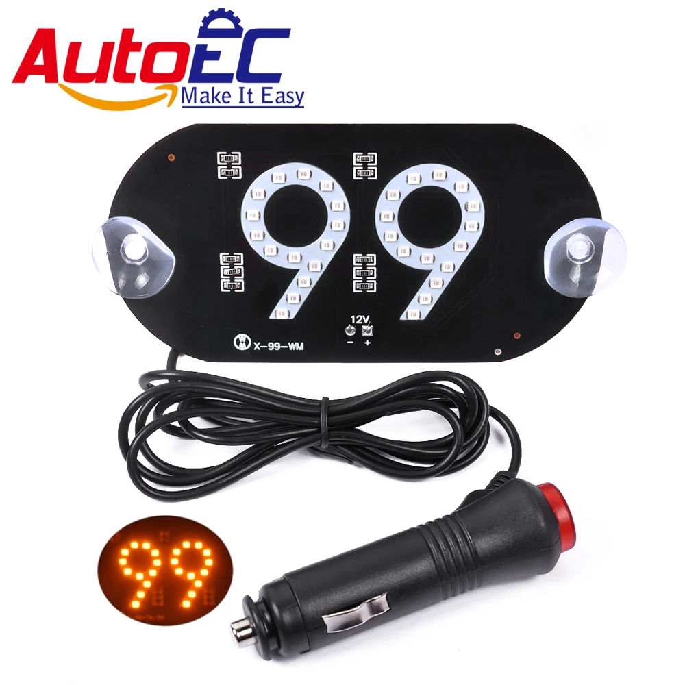 

AutoEC 1x 99 Taxi Led Car Windscreen Cab indicator Lamp taxi roof signs yellow LED Windshield Taxi Light Dropshipping