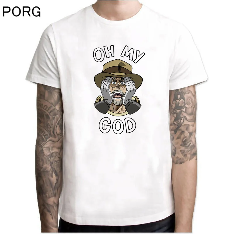 

Oh My God Joesph Joestar Jojos Bizarre Adventure Anime Men Vintage Aesthetic Grunge Summer T Shirt Streetwear Camisetas Hombre