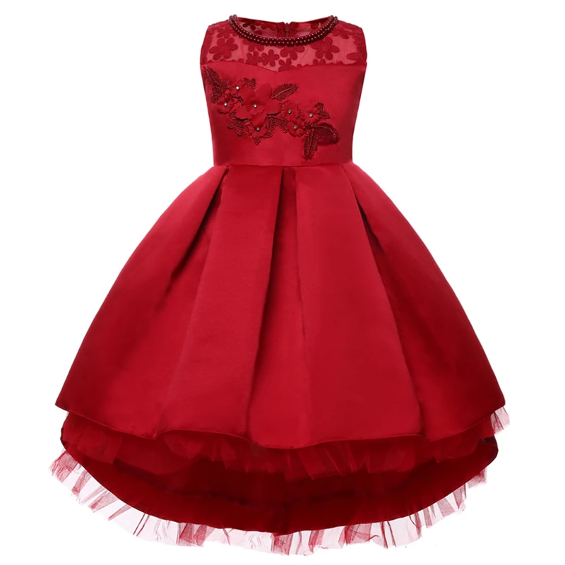 

4-14 Y Kids Dress for Girls Wedding Lace Long Girl Dress Elegant Princess Party Pageant Formal Gown for Teen Children Vestido