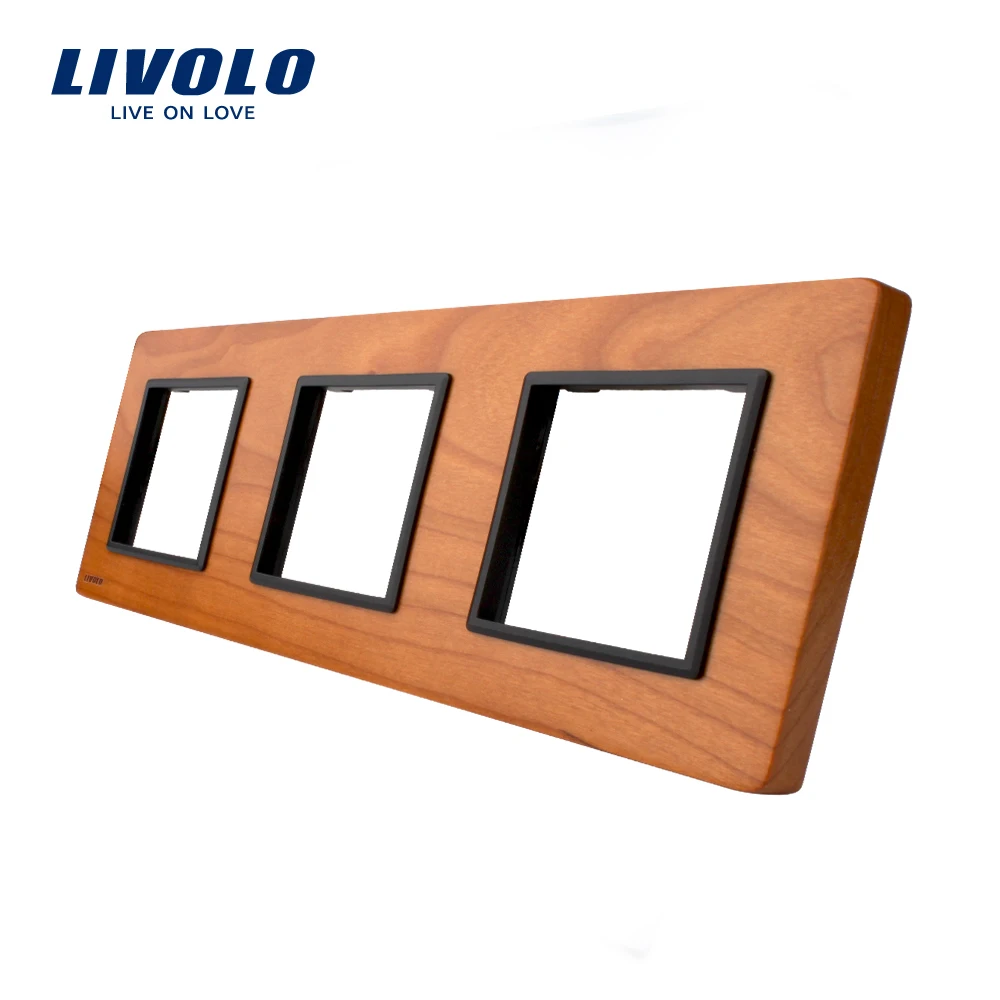 

Livolo Luxury Cherry Wood panel, 222mm*80mm, EU standard, Triple Wood Panel For Wall Switch&Socket,VL-C7-SR/SR/SR-21