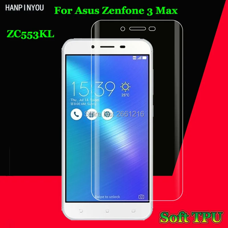 Для Asus Zenfone 3 Max ZC553KL 5 дюйма Передняя тонкая полная защита от края мягкая пленка из