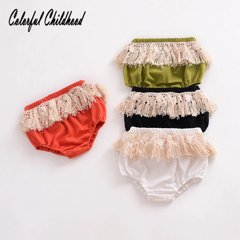 Sweet tassel shorts baby girls clothing summer cotton bebe underwear infant girls underwear