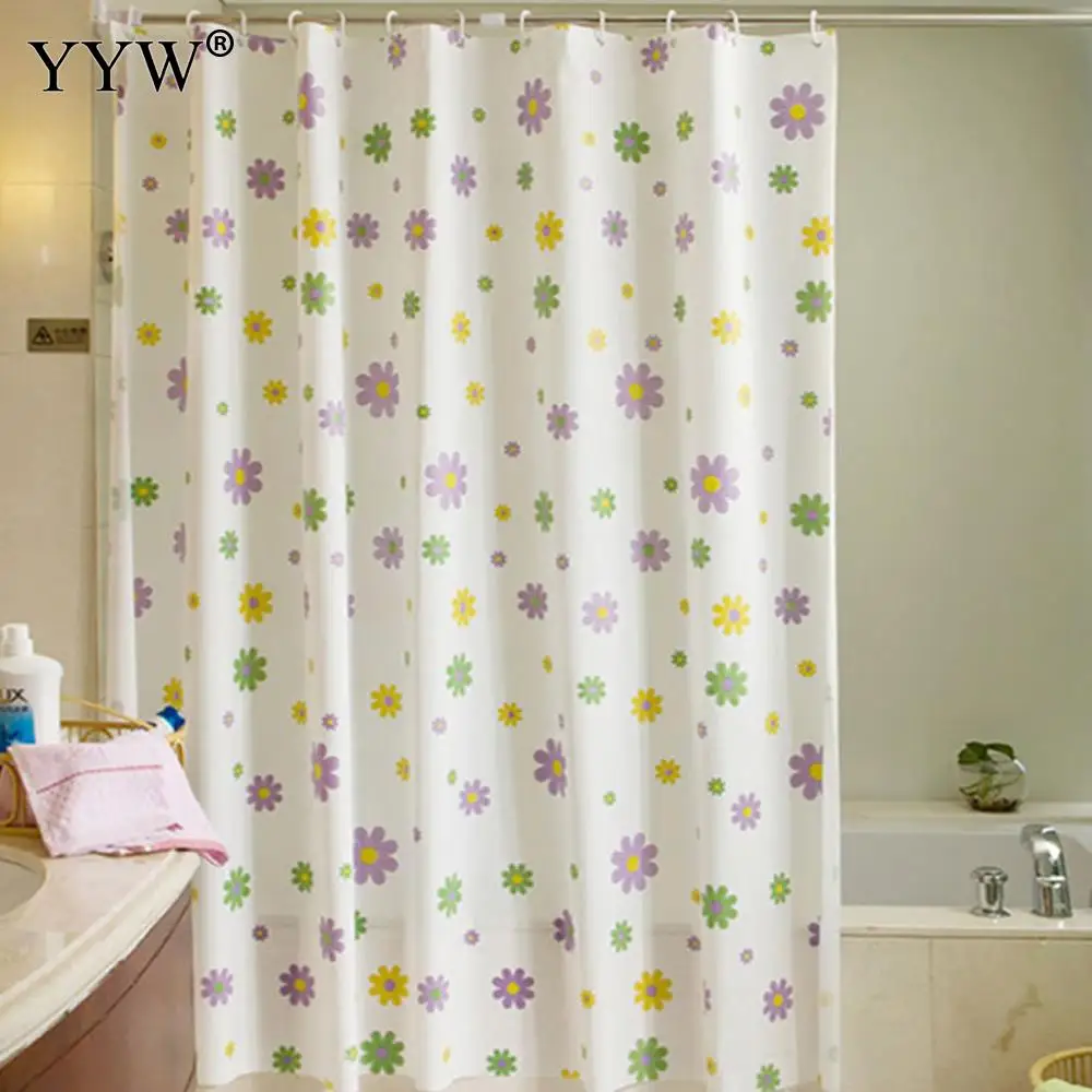 

1pc Waterproof 3d Large Shower Curtain Flower Shower Curtain Bath Screens Bathing Sheer For Home Decoration Bathroom Accessaries