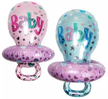 

Free 20pcs Baby nipple foil balloons Baby shower Party decoration Party supplies size 88*55cm wholesale free shipping