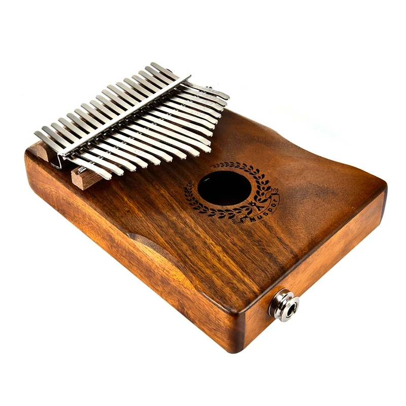 Kalimba 17 Keys Thumb Piano builts-in EVA high-performance protective box, tuning hammer and study instruction