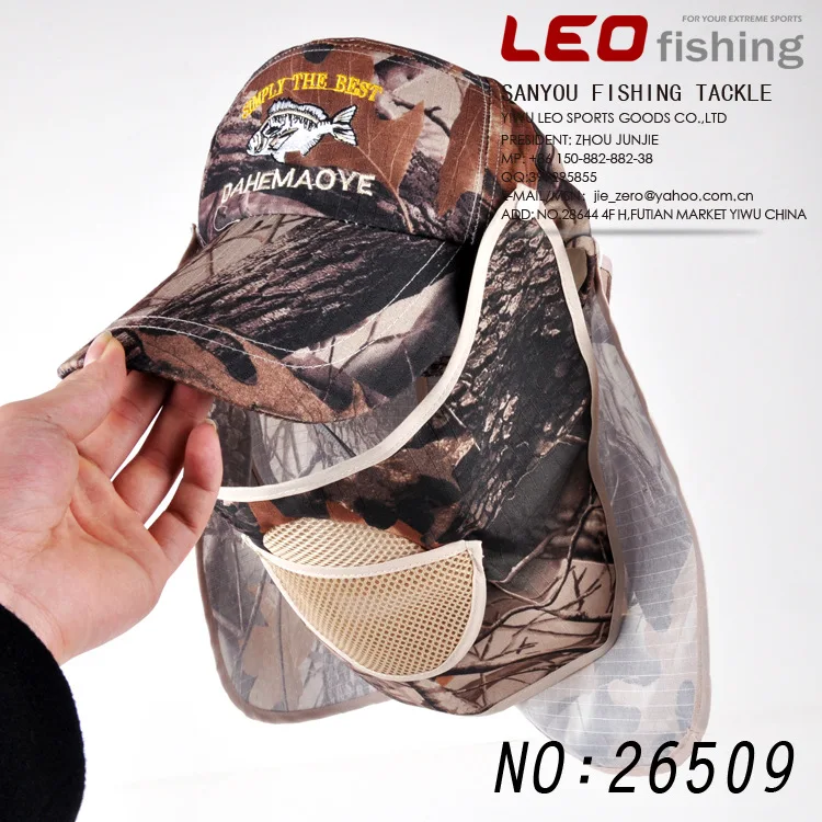 

Summer sun camouflage fishing hat with neck mask breathable outdoor sun visor UV cover fishing hat Anti-mosquitoSummer sun camou