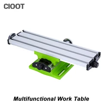 CNC Miniature Precision Multifunction Milling Machine Worktable X Y-axis Adjustment Coordinate Table Bench Drill Vise Table Tool