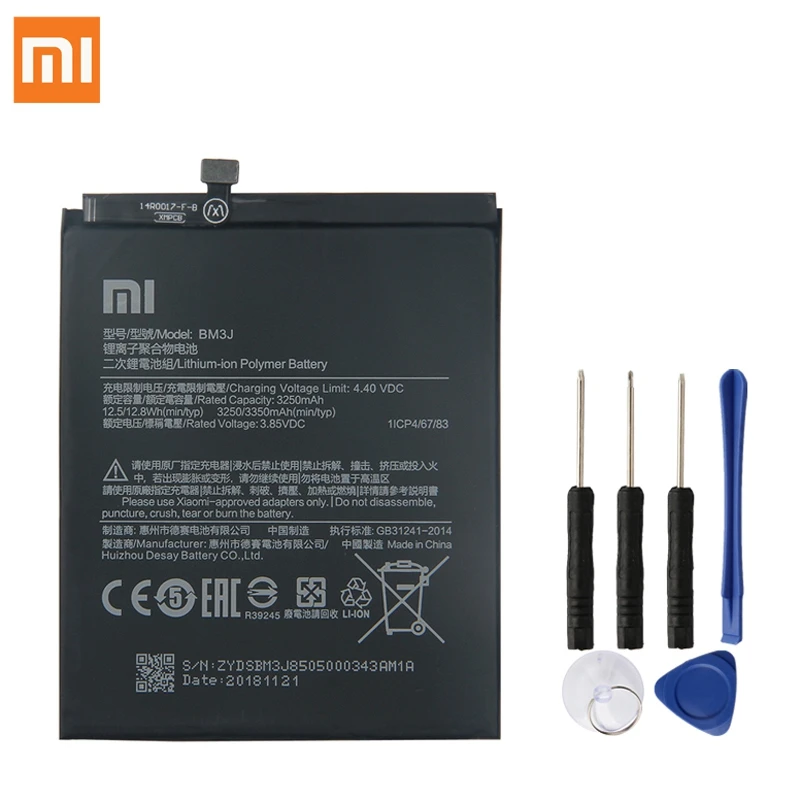 

Xiao Mi Original Replacement Battery BM3J For For Xiaomi 8 Lite MI8 Lite Authentic Phone Battery 3350mAh