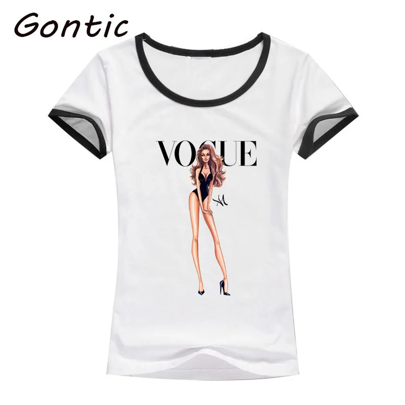 

vogue Beauty paris girl printing tshirt women harajuku ulzzang tumblr tops kawaii femme t shirt fashion ladies funny Clothes