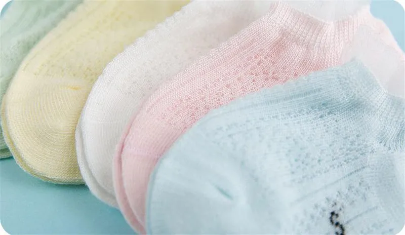 LILIGIRL носочки для девочки из тонкой сетки с кружевом для маленьких мальчиков носки-башмачки Удобная хлопчатобумажная одежда для детей случайный цвет