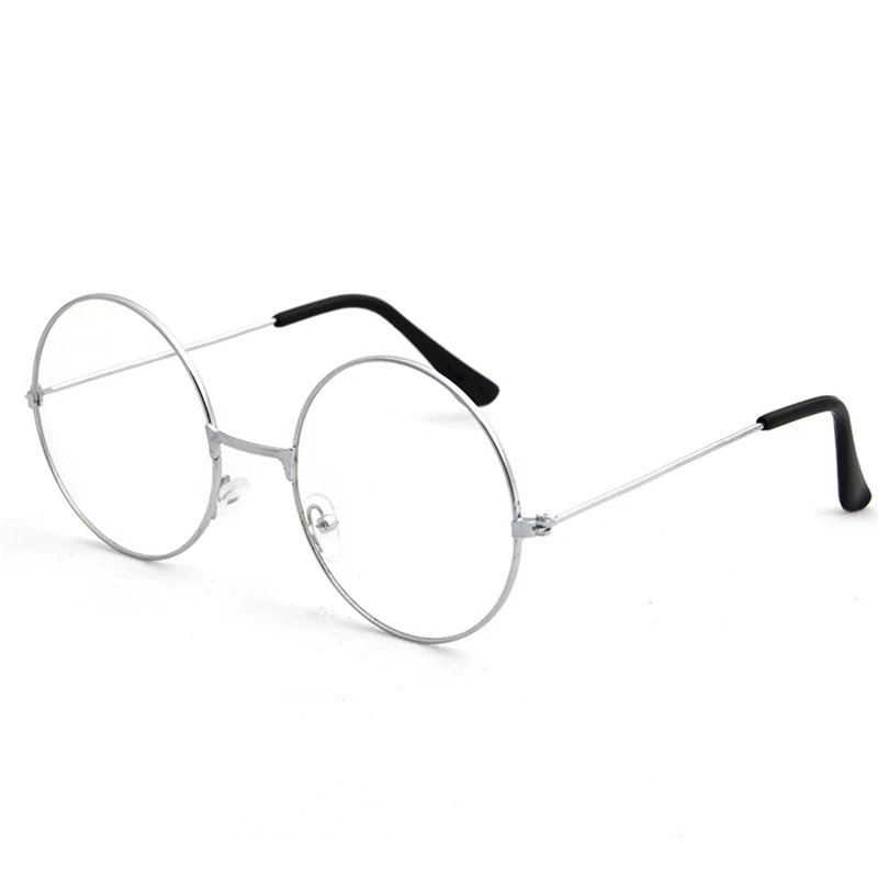 Винтажные Ретро круглые плоские очки, Золотая оправа для очков, Мужские Простые Стеклянные Прозрачные очки, оправа для очков для женщин и мужчин, 6 видов цветов