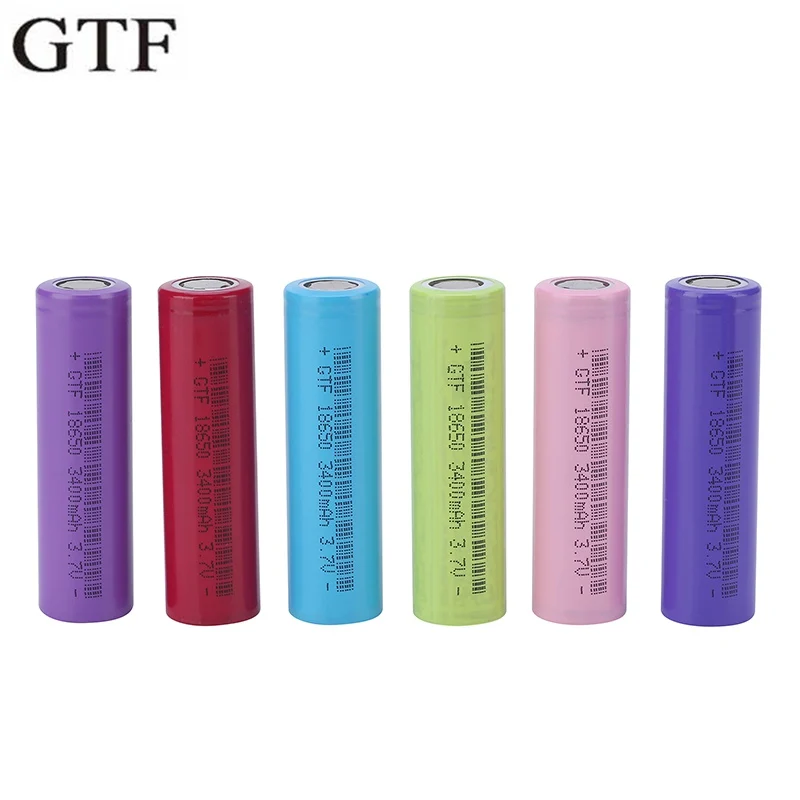 Gtf 4 Pcs 3.7 V 18650 Batteria 3400 Mah Batteria Ricaricabile Li-Ion Batterie Per La Torcia Elettrica Della Torcia Di Trasporto Di Goccia Cellulare