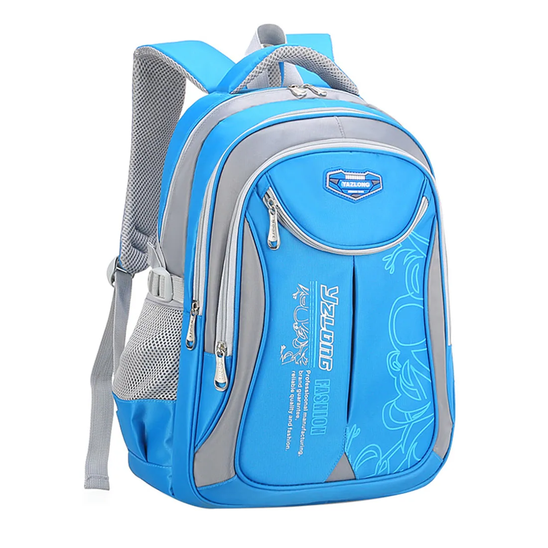 Горячая Распродажа, рюкзак, школьные сумки для детей, школьные сумки для подростков, для мальчиков и девочек, большая емкость, водонепроницаемый ранец, Детская сумка для книг, Mochila - Цвет: Blue Gery S