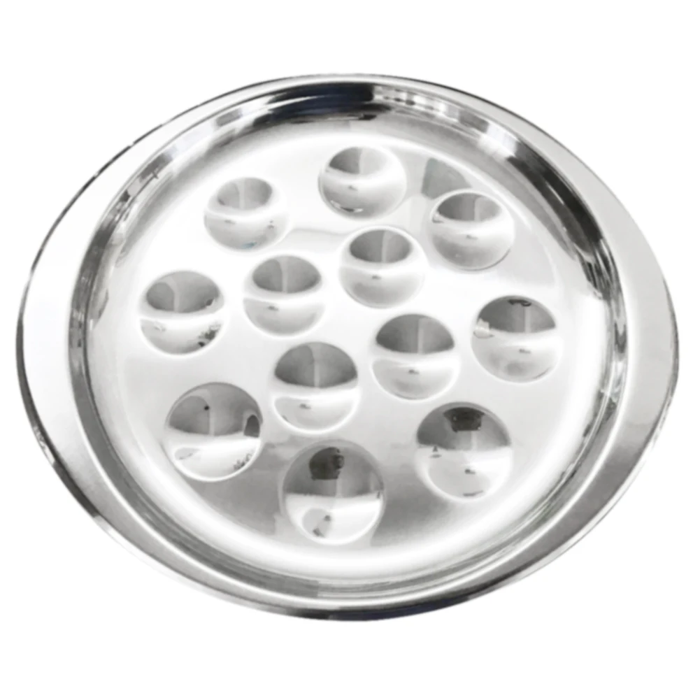 

Heat Resistant Kitchen Dish Tableware Restaurant Easy Clean Server Snail Plate Stainless Steel Lightweight Home Escargots Hotel