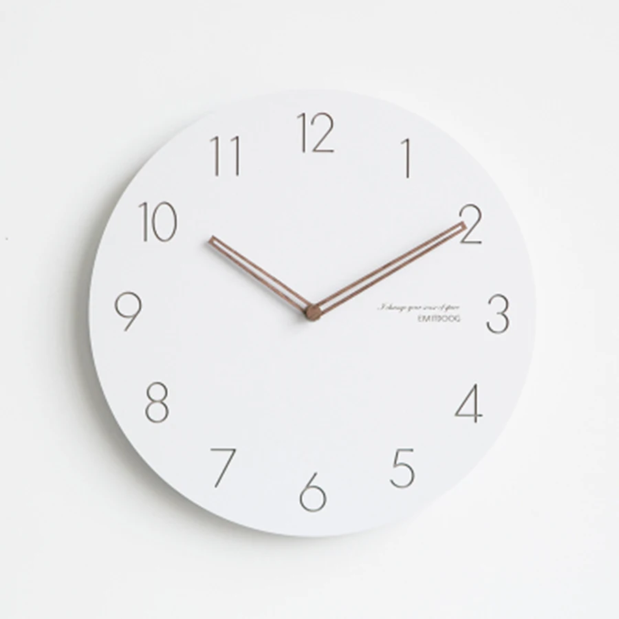 

Nordic Modern Minimalist Wall Clock Bed Room European Creative Living Room Wall Clock Wood Reloj Clocks Wall Home Decor 40C035