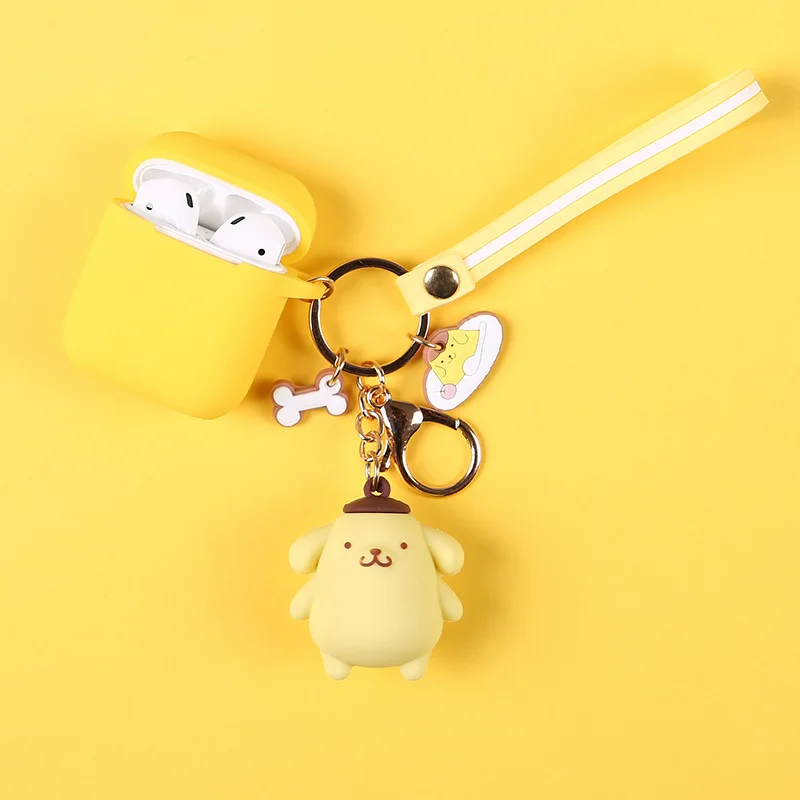 Силиконовый чехол для AirPods милый защитный чехол Bluetooth чехол для наушников apple airpods2 аксессуары с брелком мелодия